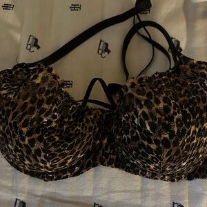 La SENZA Leopard Print Underwire Bra in Brown and Black